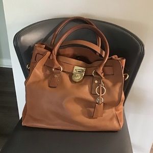 Michael Kors Leather Tote Bag, Brown